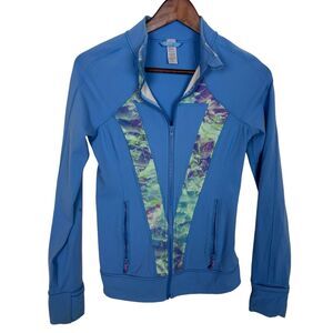 Ivivva Lululemon Blue Jacket Thumbholes Girls 14